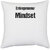 UDNAG White Polyester 'Entrepreneur | Mindset' Pillow Cover [16 Inch X 16 Inch]