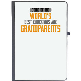                       UDNAG Ruled Notebook Diary 'Grand Parents | Some of the worlds best educators are grandparents', [A5 80Pages 80GSM]                                              