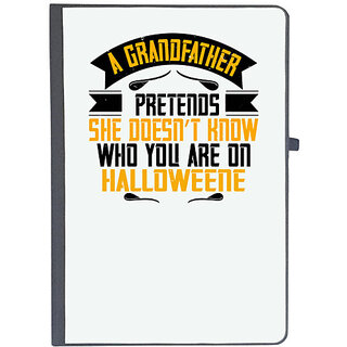                       UDNAG Ruled Notebook Diary 'Grand father | A grandmother pretends she doesnt know who', [A5 80Pages 80GSM]                                              