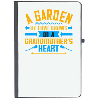                       UDNAG Ruled Notebook Diary 'Grand Mother | A garden of love grows in a grandmothers heart', [A5 80Pages 80GSM]                                              