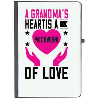                      UDNAG Ruled Notebook Diary 'Grand Mother | A grandmas heart is a patchwork of love', [A5 80Pages 80GSM]                                              