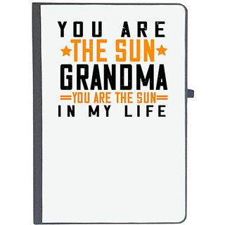                       UDNAG Ruled Notebook Diary 'Grand Mother | You are the sun, Grandma, you are the sun in my life', [A5 80Pages 80GSM]                                              