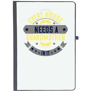                       UDNAG Ruled Notebook Diary 'Grand Mother | Every house needs a grandmother in it', [A5 80Pages 80GSM]                                              