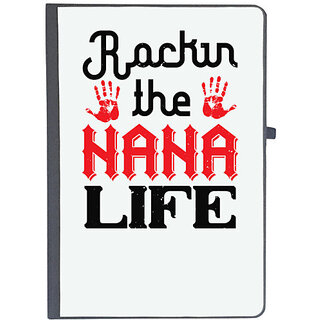                       UDNAG Ruled Notebook Diary 'Grand father | Rockin the nana life', [A5 80Pages 80GSM]                                              