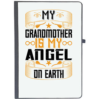                       UDNAG Ruled Notebook Diary 'grand Mother | My grandmother is my angel on earth', [A5 80Pages 80GSM]                                              