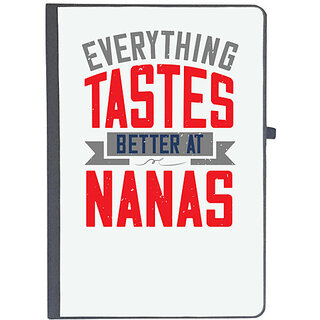                       UDNAG Ruled Notebook Diary 'Grand father | everything tastes better at nanas', [A5 80Pages 80GSM]                                              