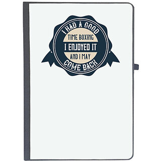                       UDNAG Ruled Notebook Diary 'Boxing | I had a good time boxing. I enjoyed it - and I may come back', [A5 80Pages 80GSM]                                              