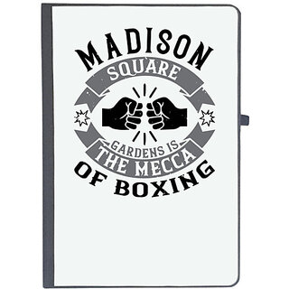                       UDNAG Ruled Notebook Diary 'Boxing | Madison Square Gardens is the Mecca of boxing', [A5 80Pages 80GSM]                                              
