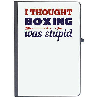                       UDNAG Ruled Notebook Diary 'Boxing | I thought boxing was stupid', [A5 80Pages 80GSM]                                              