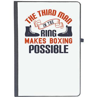                       UDNAG Ruled Notebook Diary 'Boxing | The third man in the ring makes boxing possible', [A5 80Pages 80GSM]                                              