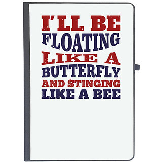                       UDNAG Ruled Notebook Diary 'Swimming | I'll be floating like a butterfly and stinging like a bee', [A5 80Pages 80GSM]                                              