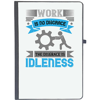                       UDNAG Ruled Notebook Diary 'Labor | 02.Work is no disgrace; the disgrace is idleness', [A5 80Pages 80GSM]                                              