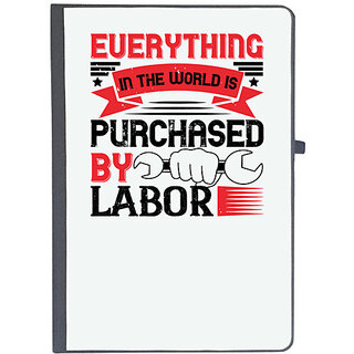                       UDNAG Ruled Notebook Diary 'Labor | 01.Everything in the world is purchased by labor', [A5 80Pages 80GSM]                                              