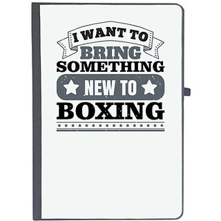                       UDNAG Ruled Notebook Diary 'Boxing | I want to bring something new to boxing', [A5 80Pages 80GSM]                                              