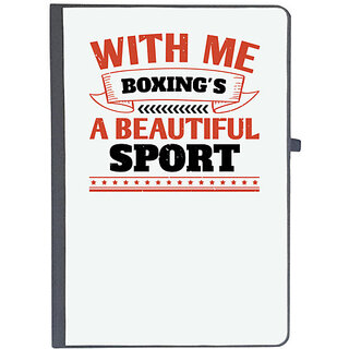                       UDNAG Ruled Notebook Diary 'Boxing | With me, boxing's a beautiful sport', [A5 80Pages 80GSM]                                              