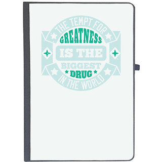                       UDNAG Ruled Notebook Diary 'Greatness | The tempt for greatness is the biggest', [A5 80Pages 80GSM]                                              