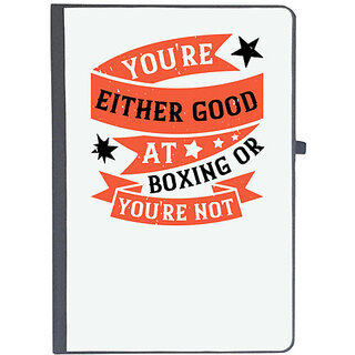                       UDNAG Ruled Notebook Diary 'Boxing | You're either good at boxing, or you're not', [A5 80Pages 80GSM]                                              