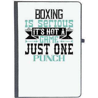                      UDNAG Ruled Notebook Diary 'Boxing | Boxing is serious. It's not a game. Just one punch', [A5 80Pages 80GSM]                                              