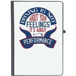                       UDNAG Ruled Notebook Diary 'Boxing | Boxing is not about your feelings. It's about performance', [A5 80Pages 80GSM]                                              