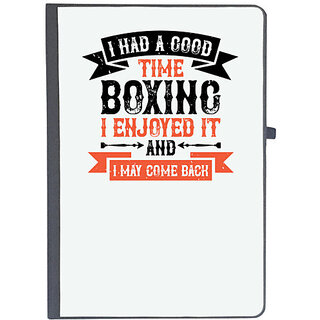                       UDNAG Ruled Notebook Diary 'Boxing | I had a good time boxing. I enjoyed it - and I may come back 2', [A5 80Pages 80GSM]                                              