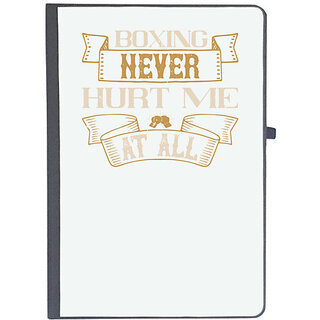                       UDNAG Ruled Notebook Diary 'Boxing | Boxing never hurt me at all', [A5 80Pages 80GSM]                                              