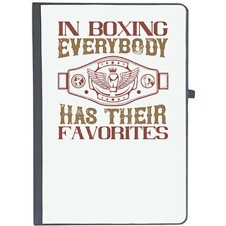                       UDNAG Ruled Notebook Diary 'Boxing | In boxing, everybody has their favorites', [A5 80Pages 80GSM]                                              
