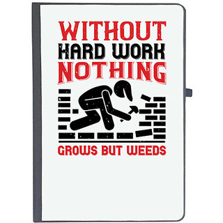                       UDNAG Ruled Notebook Diary 'Labor | Without hard work, nothing grows but weeds', [A5 80Pages 80GSM]                                              