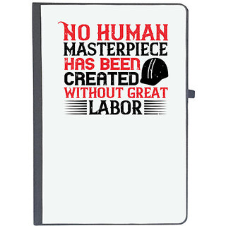                       UDNAG Ruled Notebook Diary 'Labor | No human masterpiece has been created without great labor', [A5 80Pages 80GSM]                                              