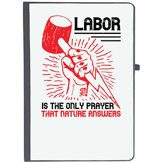                       UDNAG Ruled Notebook Diary 'Labor | Labor is the only prayer that Nature answers', [A5 80Pages 80GSM]                                              