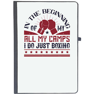                       UDNAG Ruled Notebook Diary 'Boxing | In the beginning of my all my camps, I do just boxing', [A5 80Pages 80GSM]                                              