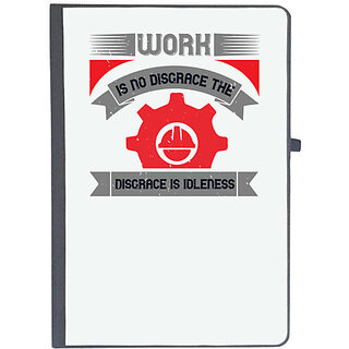                       UDNAG Ruled Notebook Diary 'Labor | Work is no disgrace; the disgrace is idleness', [A5 80Pages 80GSM]                                              