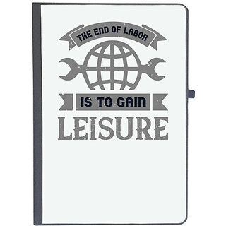                       UDNAG Ruled Notebook Diary 'Labor | The end of labor is to gain leisure', [A5 80Pages 80GSM]                                              