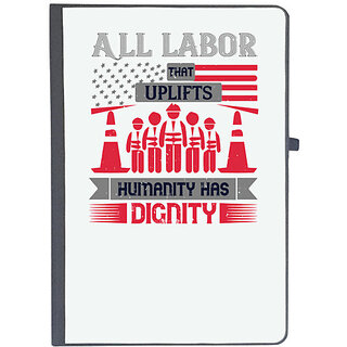                      UDNAG Ruled Notebook Diary 'labor | All labor that uplifts humanity has dignity', [A5 80Pages 80GSM]                                              