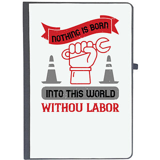                       UDNAG Ruled Notebook Diary 'labor | Nothing is born into this world without labor', [A5 80Pages 80GSM]                                              
