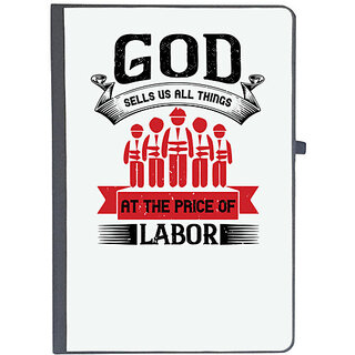                       UDNAG Ruled Notebook Diary 'labor |  sells us all things at the price of labor', [A5 80Pages 80GSM]                                              