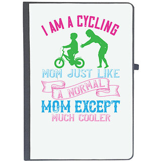                       UDNAG Ruled Notebook Diary 'Mother | I am a cycling mom just like a normal', [A5 80Pages 80GSM]                                              