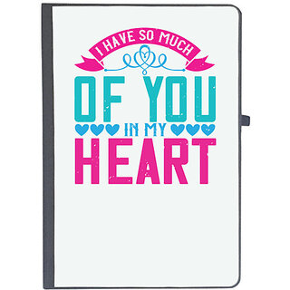                       UDNAG Ruled Notebook Diary 'Love | I have so much of you in my heart', [A5 80Pages 80GSM]                                              