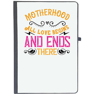                       UDNAG Ruled Notebook Diary 'Mother | Motherhood All love begins and ends there', [A5 80Pages 80GSM]                                              