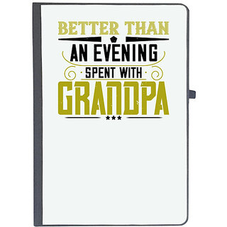                       UDNAG Ruled Notebook Diary 'Grand Father | Nothing better than an evening', [A5 80Pages 80GSM]                                              