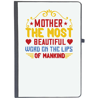                       UDNAG Ruled Notebook Diary 'Mother | Mother the most beautiful word on the lips of mankind', [A5 80Pages 80GSM]                                              