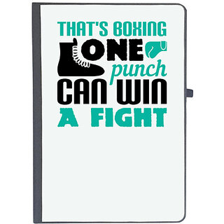                       UDNAG Ruled Notebook Diary 'Boxing | That's boxing - one punch can win a fight', [A5 80Pages 80GSM]                                              