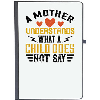                       UDNAG Ruled Notebook Diary 'Mother | A mother understands what a child does not say', [A5 80Pages 80GSM]                                              
