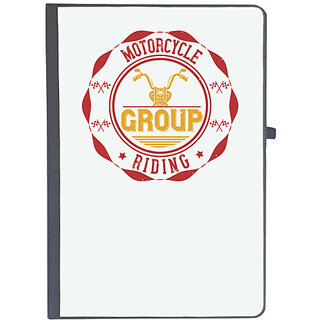                      UDNAG Ruled Notebook Diary 'Motorcycle | motorcycle group riding', [A5 80Pages 80GSM]                                              