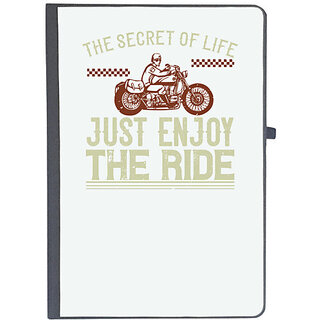                       UDNAG Ruled Notebook Diary 'Motorcycle | tThe secret life just enjoy the ride', [A5 80Pages 80GSM]                                              