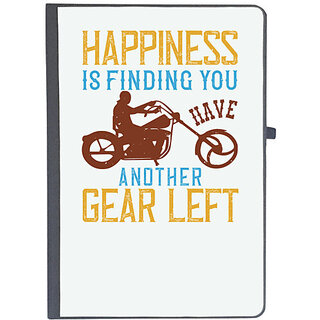                       UDNAG Ruled Notebook Diary 'Motorcycle | happiness is finding you have another gear left', [A5 80Pages 80GSM]                                              