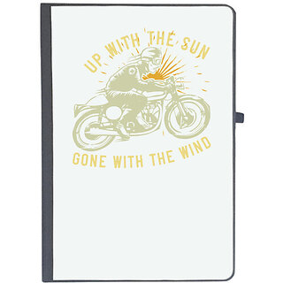                       UDNAG Ruled Notebook Diary 'Motorcycle | up with the sun gone with the wind', [A5 80Pages 80GSM]                                              