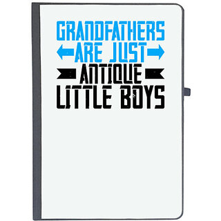                       UDNAG Ruled Notebook Diary 'Grand Father | Grandfathers are just antique little boys-2', [A5 80Pages 80GSM]                                              
