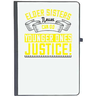                       UDNAG Ruled Notebook Diary 'Sister | Elder sisters never can do younger ones justice!', [A5 80Pages 80GSM]                                              