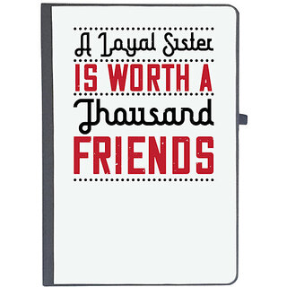                       UDNAG Ruled Notebook Diary 'Sister | A loyal sister is worth a thousand friends02', [A5 80Pages 80GSM]                                              