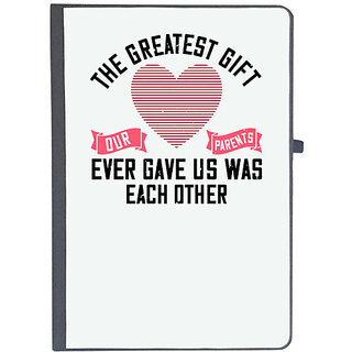                       UDNAG Ruled Notebook Diary 'Sister | The greatest gift our parents ever gave us was each other-2', [A5 80Pages 80GSM]                                              